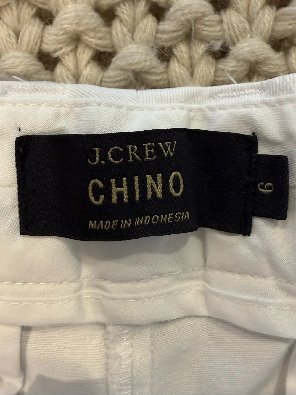 J. Crew White Chino Bermuda Shorts Size 6